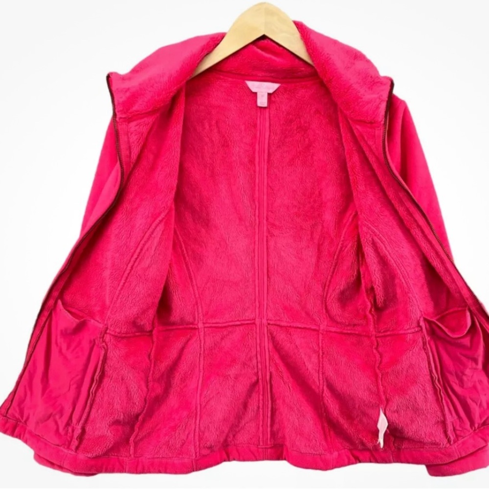Lilly Pulitzer XS Bright Pink Zip-Up Jacket - Picture 3 of 3